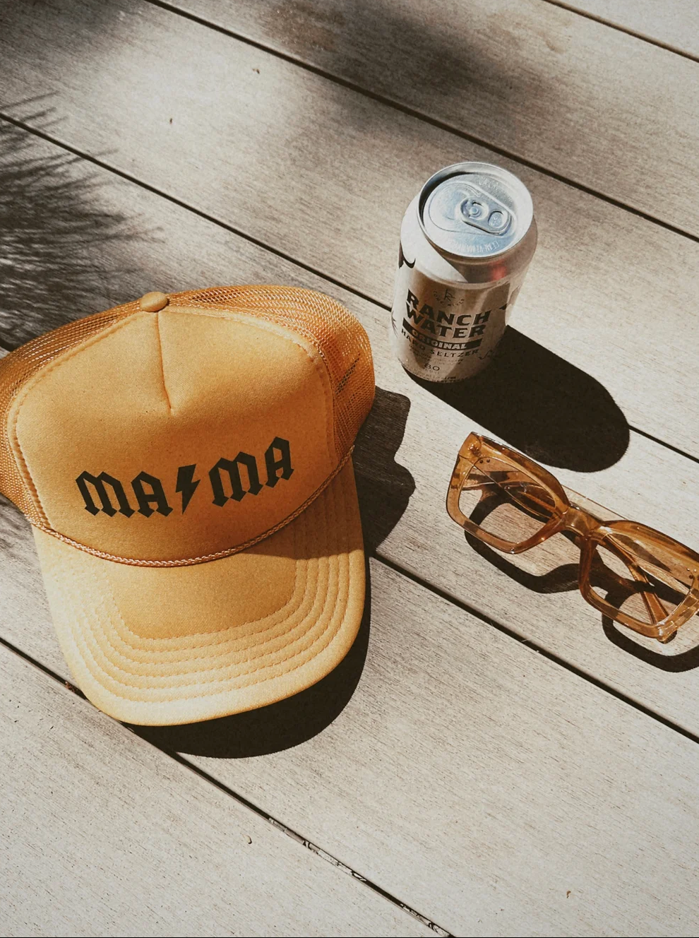 Rebel Mama Trucker Hat | Mustard - Nubian Lane Hat Co.