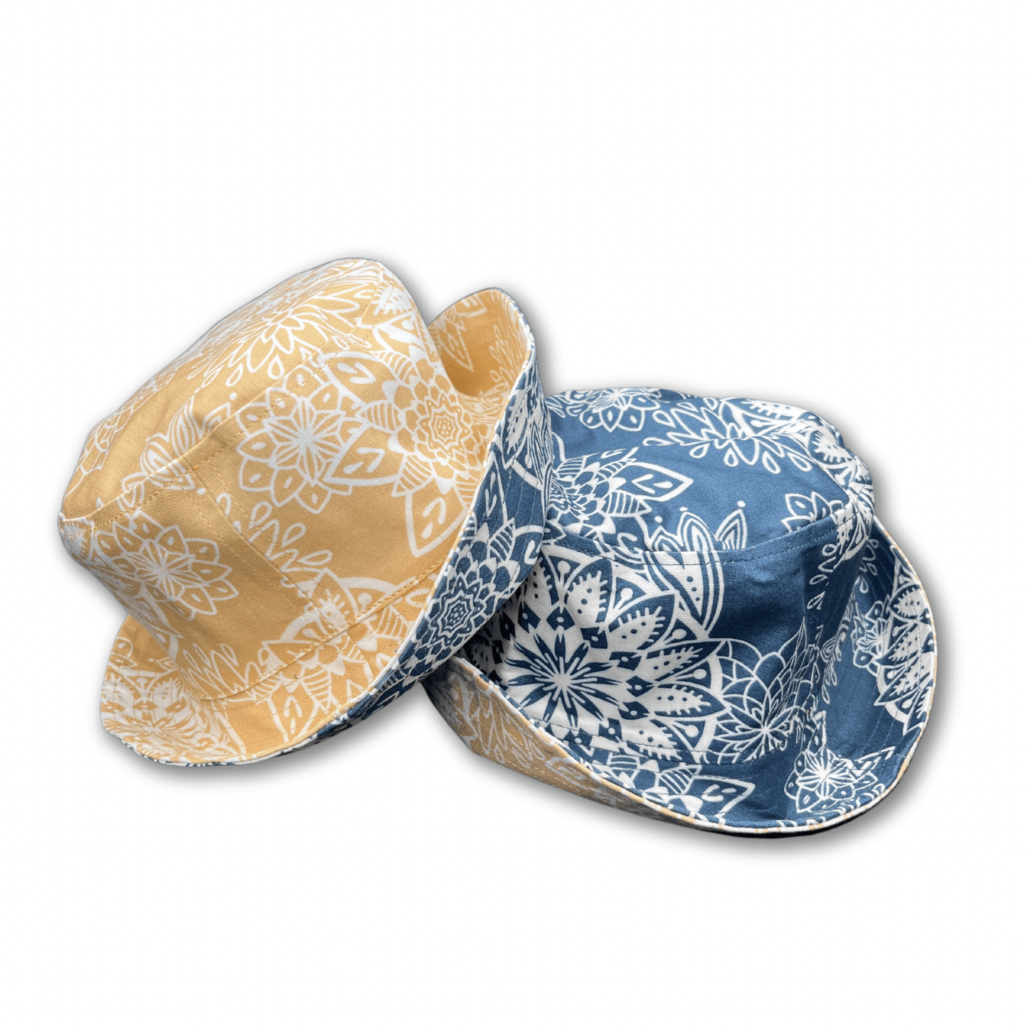 Blue/Yellow | Reversible Bucket Hat - Nubian Lane Hat Co.