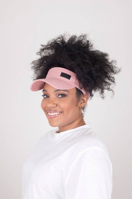 Dusty Rose Pink Tie Visor - Nubian Lane Hat Co.