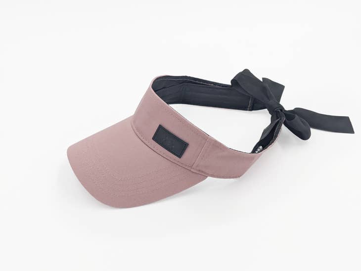 Dusty Rose Pink Tie Visor - Nubian Lane Hat Co.