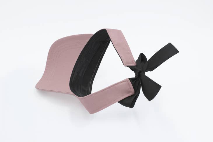 Dusty Rose Pink Tie Visor - Nubian Lane Hat Co.
