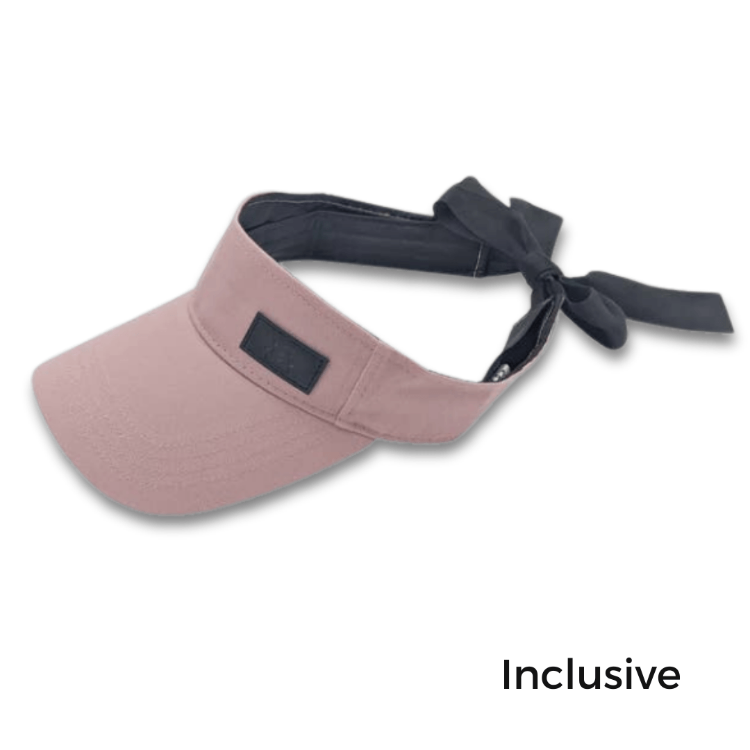 Dusty Rose Pink Tie Visor - Nubian Lane Hat Co.