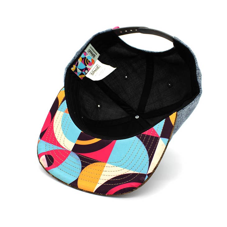 Grey Snapback | Hemp Blend | Cork Brim | RHOMBUS - Nubian Lane Hat Co.