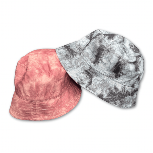 Grey/Pink | Reversible Bucket Hat - Nubian Lane Hat Co.