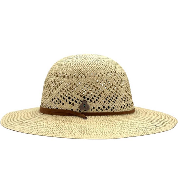 Hana | Palm Straw Sun Hat - Nubian Lane Hat Co.