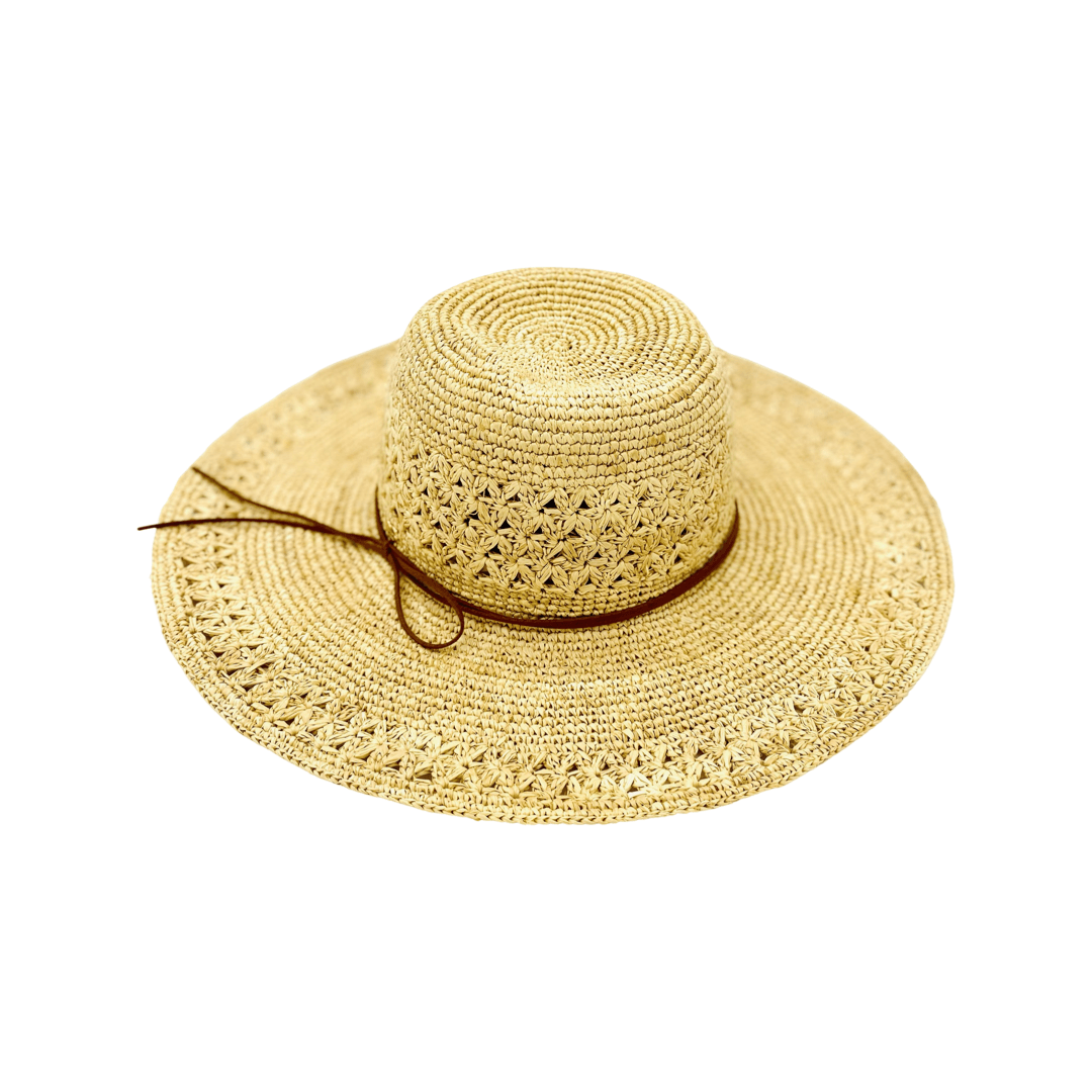 Libby | Raffia Sun Hat - Nubian Lane Hat Co.