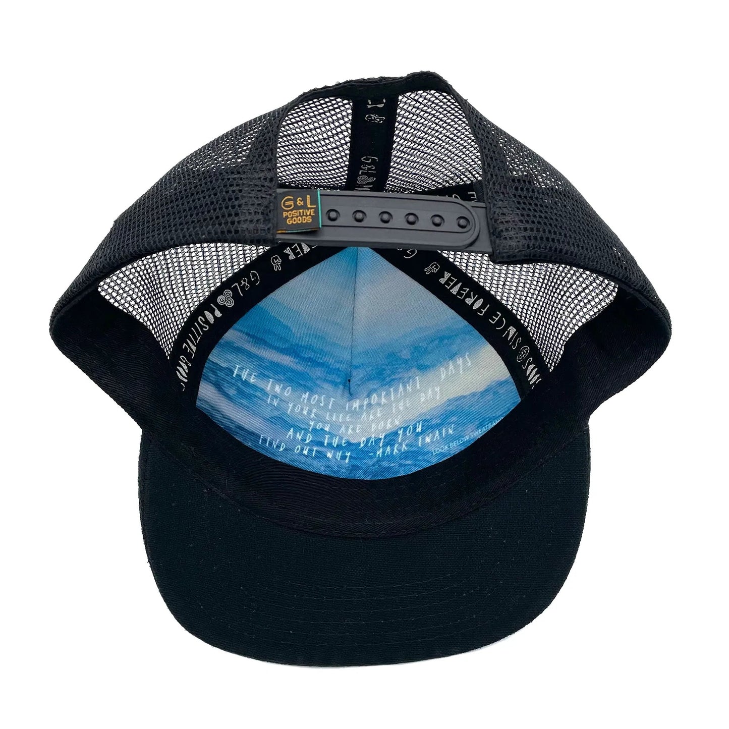 Zuma Trucker Hat - Striped Maroon - Nubian Lane Hat Co.