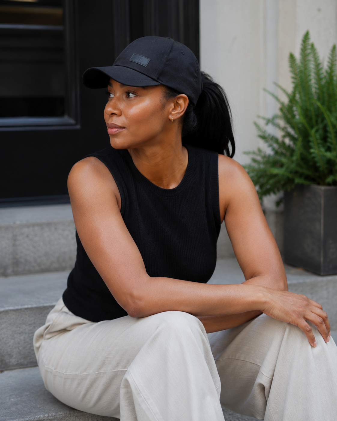 The Set Free Satin-Lined Baseball Cap - Black