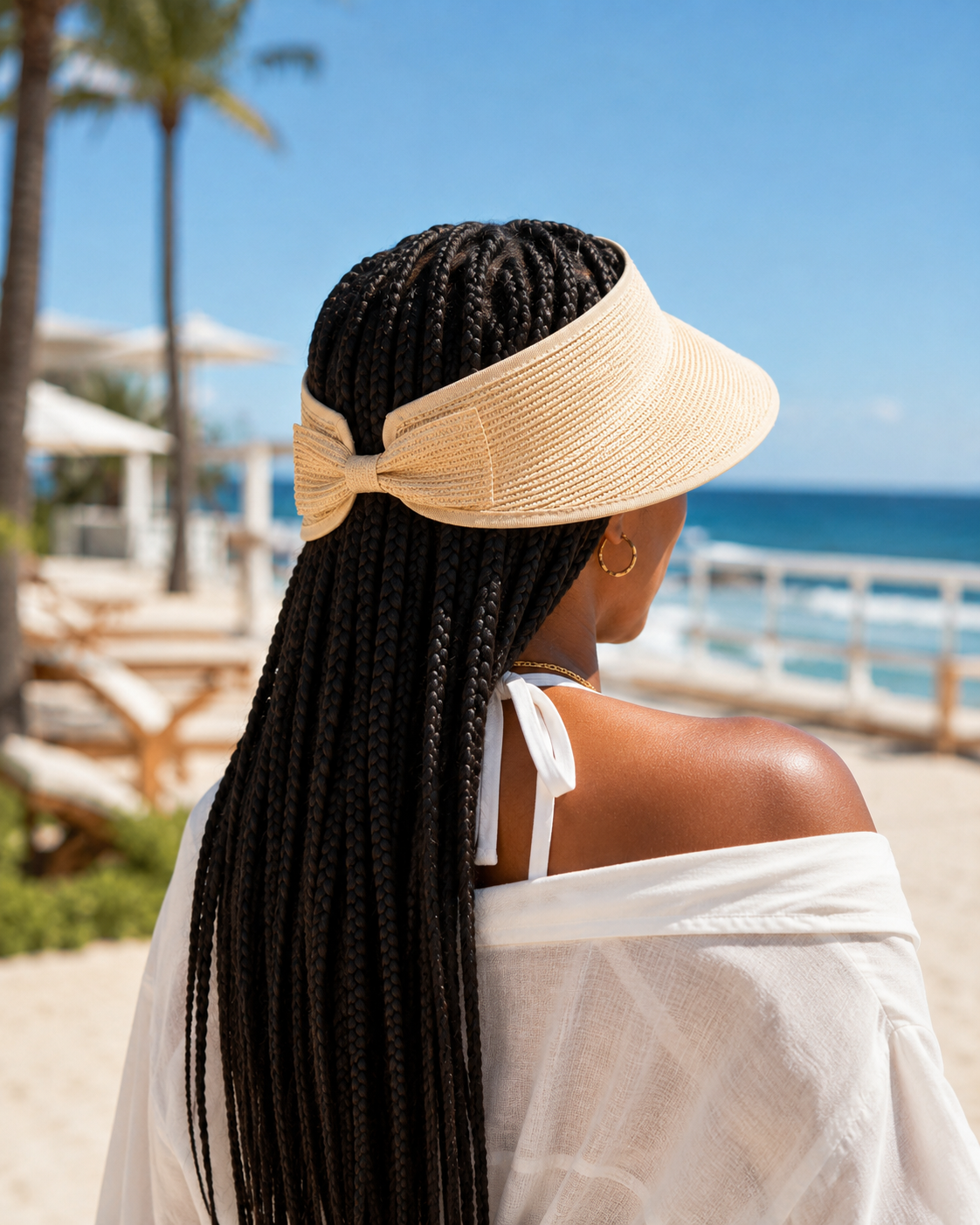 The Marisol Visor - Ivory