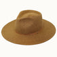 Brown straw hat on a white background