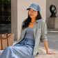 The Primo Ball Cap - Blue Chevron Denim
