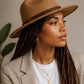 Braided Leather Trim Panama – Pecan