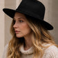 Braided Leather Trim Panama - Black