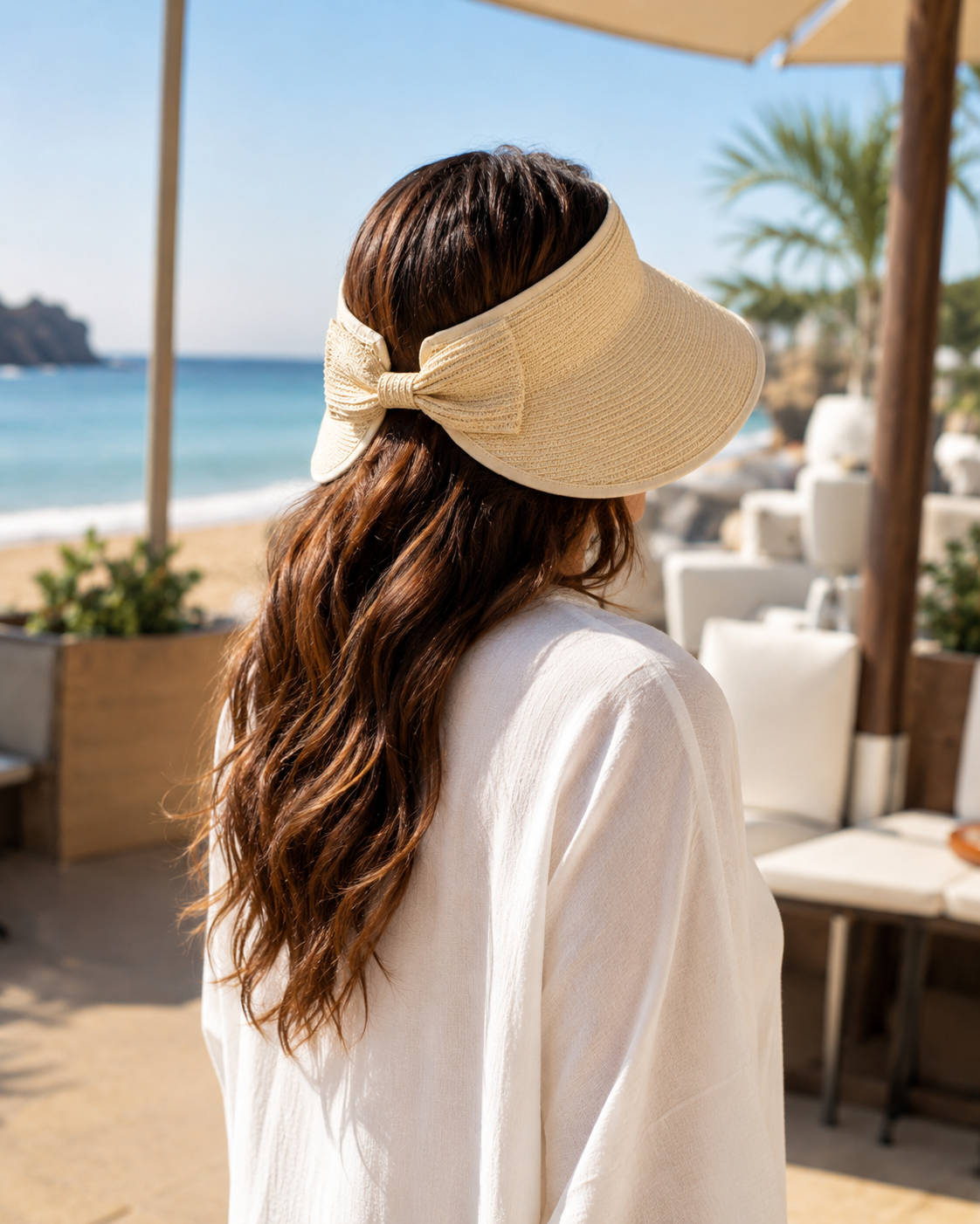 The Marisol Visor - Ivory