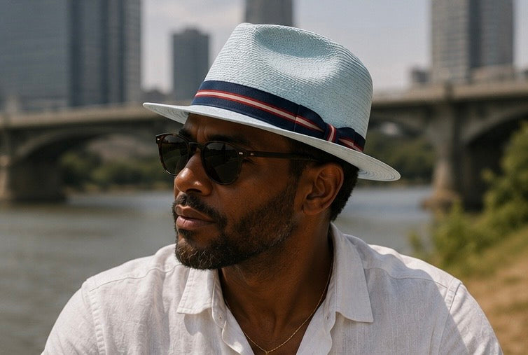 The Habana Panama Hat - Light Blue