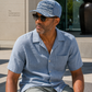 The Primo Ball Cap - Blue Chevron Denim