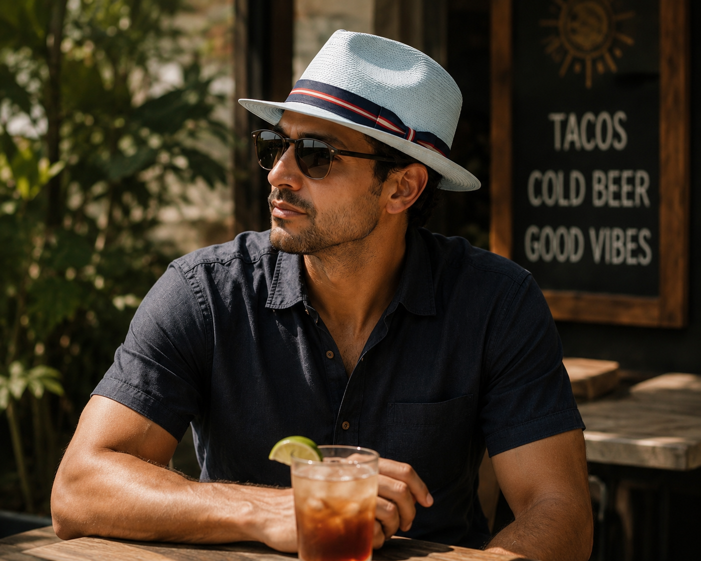The Habana Panama Hat - Light Blue