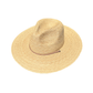 Beige straw hat on a white background