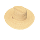 Beige straw hat on a white background