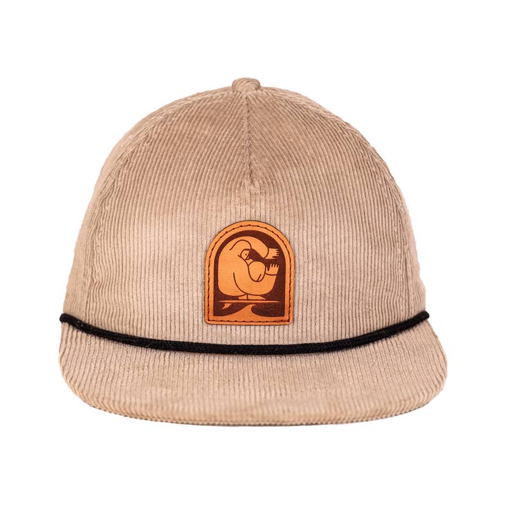 Surfer Plastic Free Strapback | Beige | Hemp - Nubian Lane Hat Co. 
