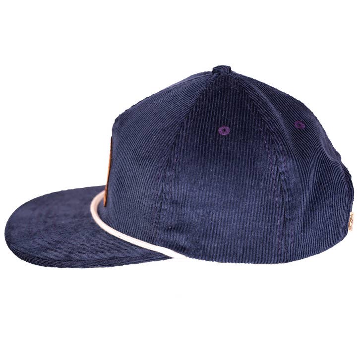 Surfer Plastic Free Strapback | Blue | Hemp - Nubian Lane Hat Co. 