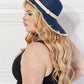 Bring Me Back Sun Straw Hat in Navy - Nubian Lane Hat Co. 