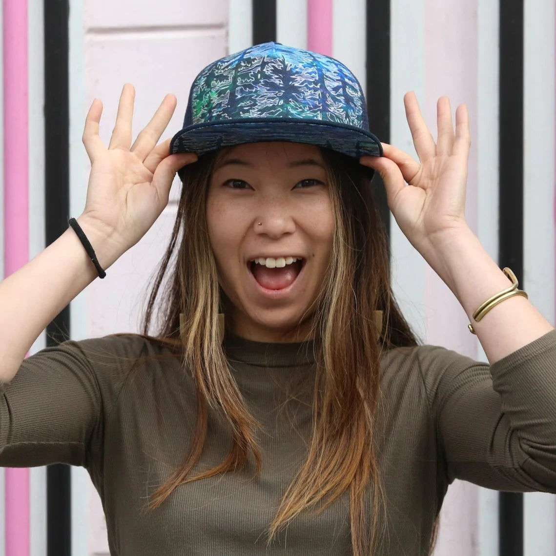 Trees Trucker Hat - Nubian Lane Hat Co. 