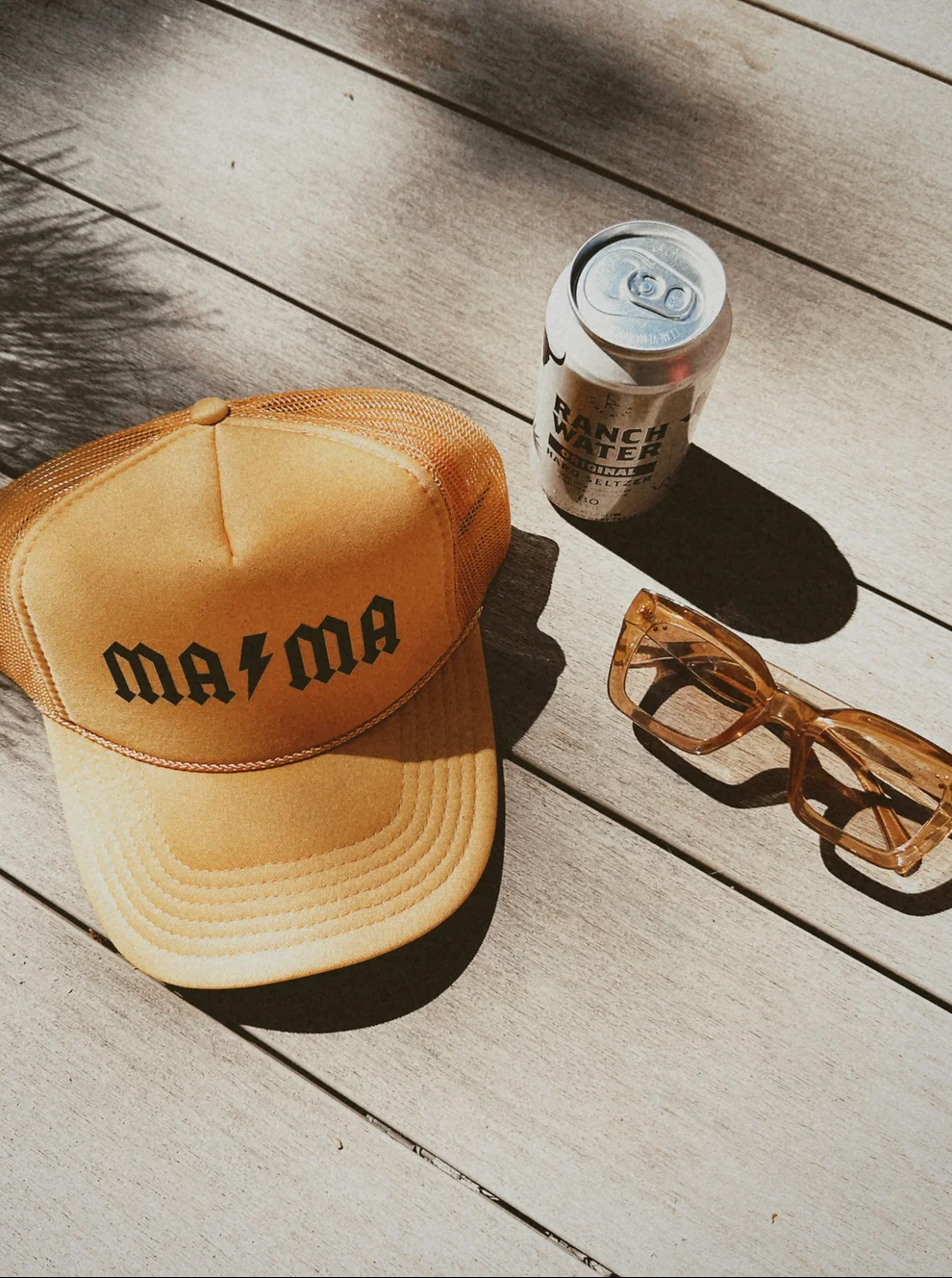 Rebel Mama Trucker Hat | Mustard - Nubian Lane Hat Co. 