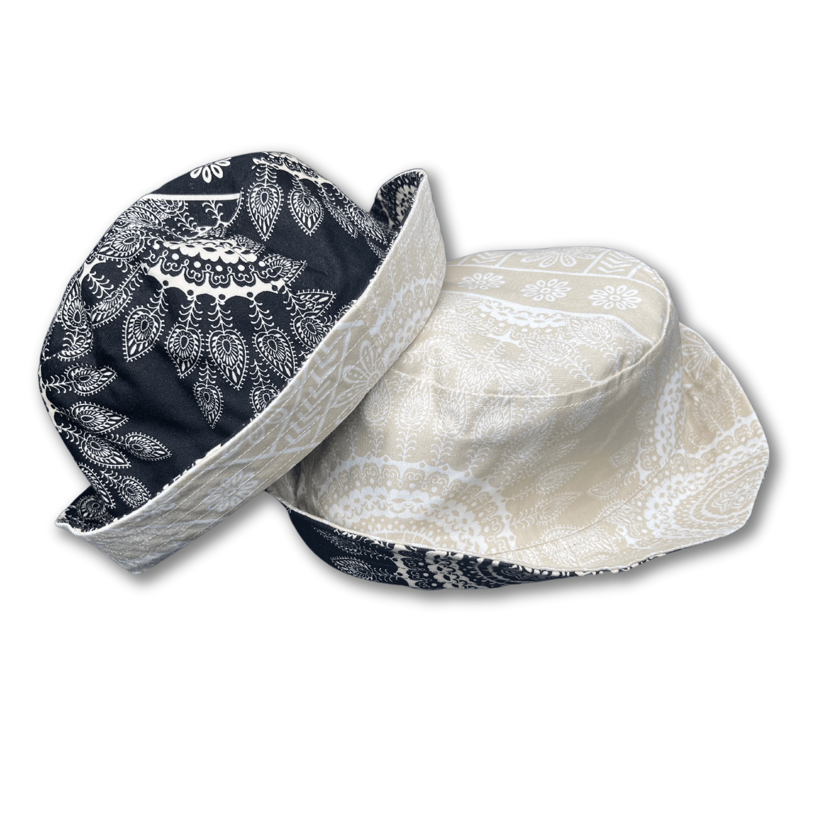 Black/Tan | Reversible Bucket Hat - Nubian Lane Hat Co.