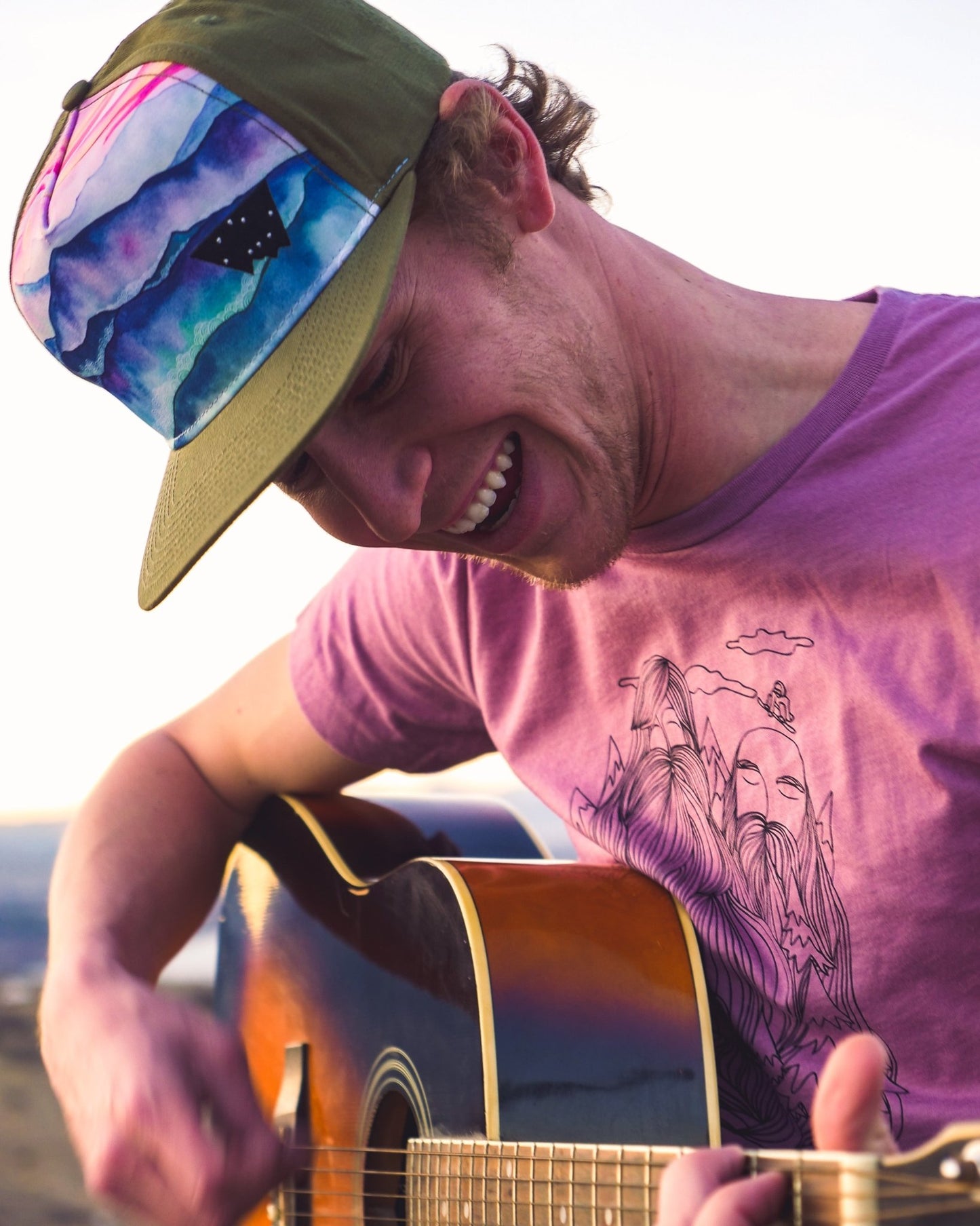 Blue Ridge Mountains Trucker Hat with Twill Back - Nubian Lane Hat Co.