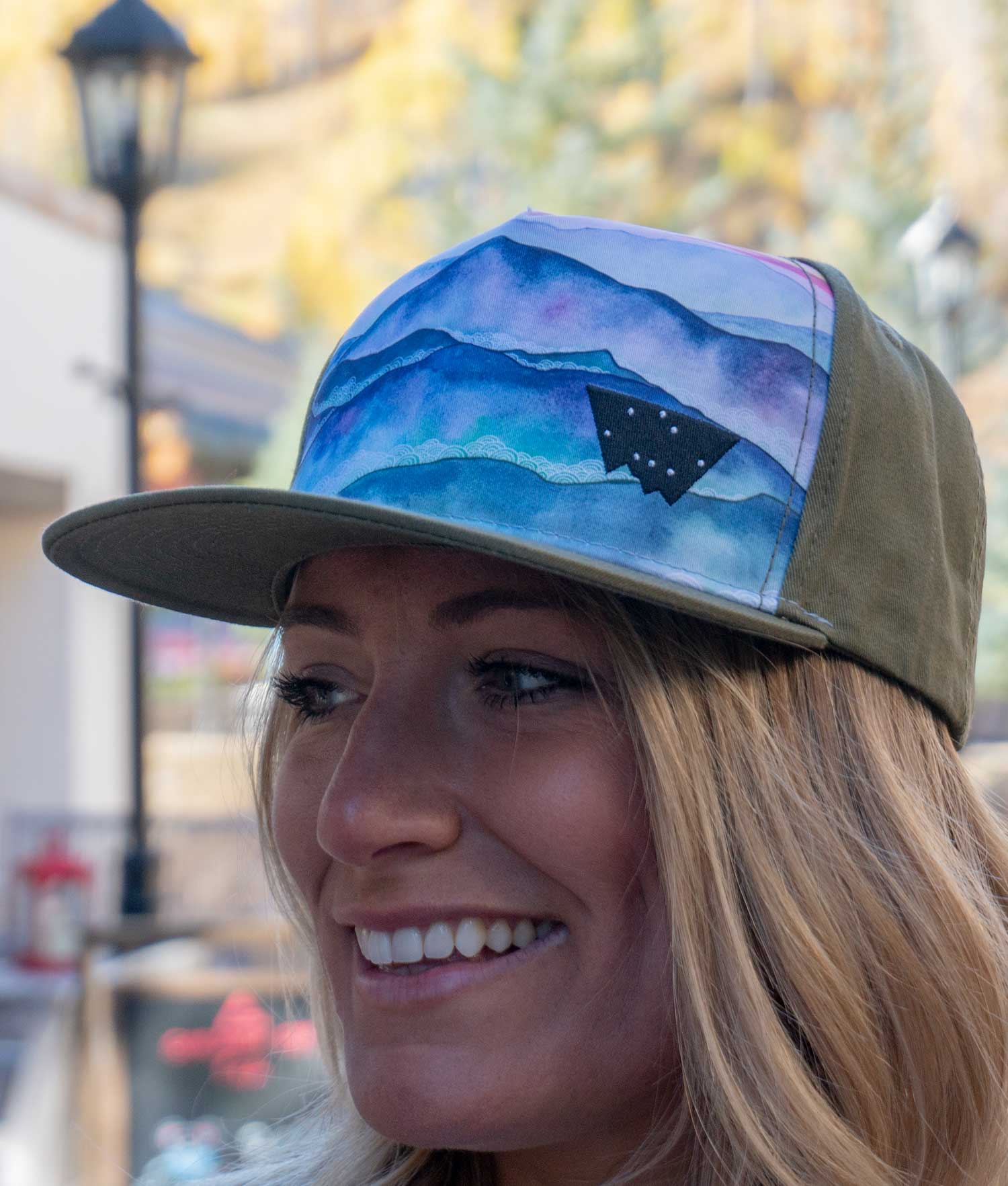 Blue Ridge Mountains Trucker Hat with Twill Back - Nubian Lane Hat Co.