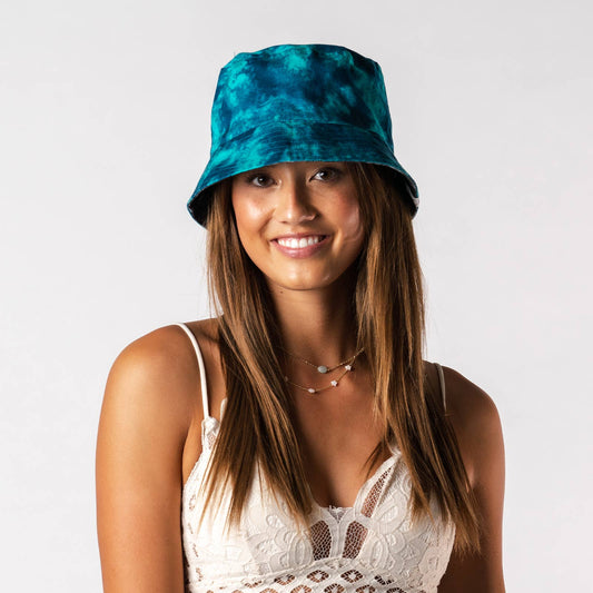 Blue/Grey | Reversible Bucket Hat - Nubian Lane Hat Co.