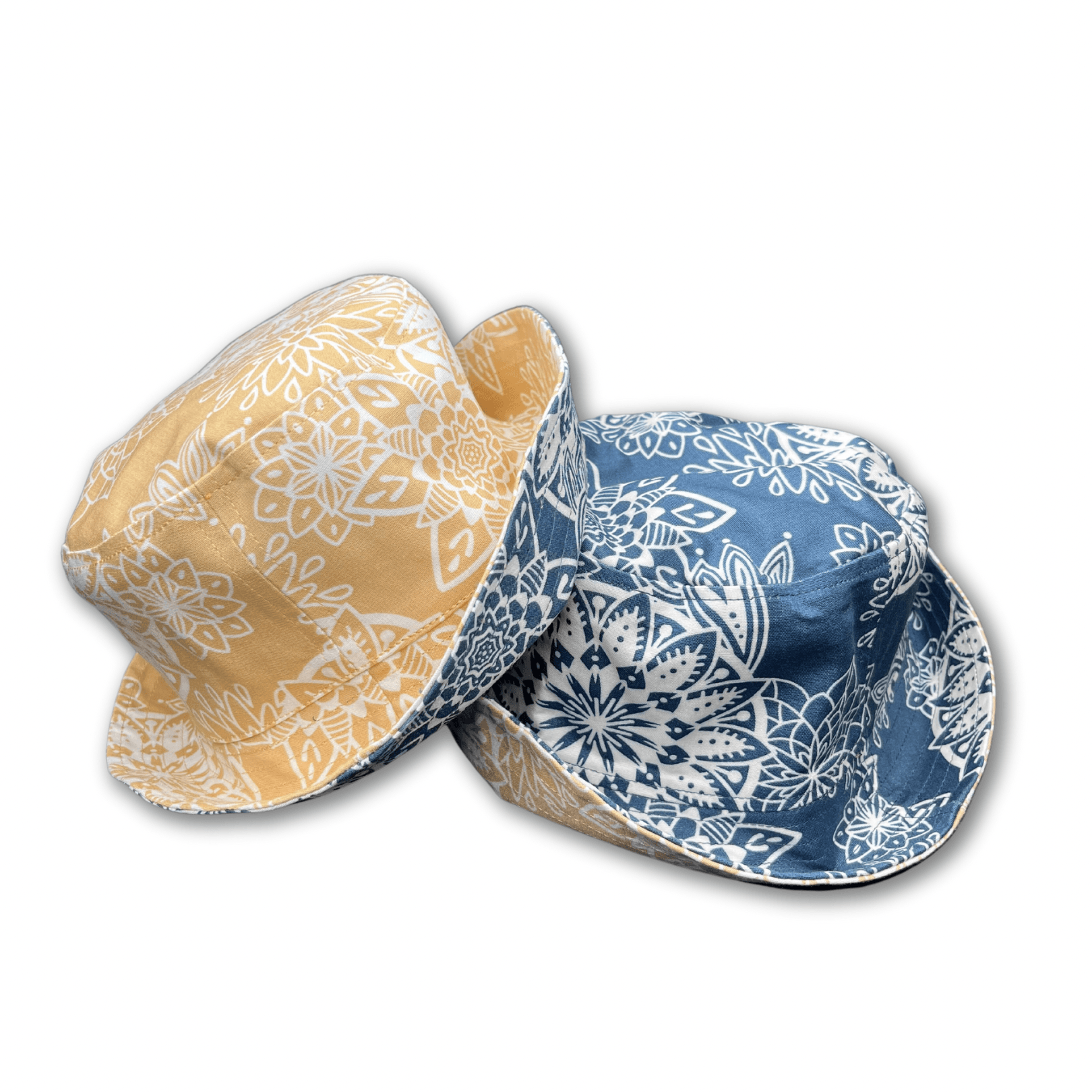 Blue/Yellow | Reversible Bucket Hat - Nubian Lane Hat Co.
