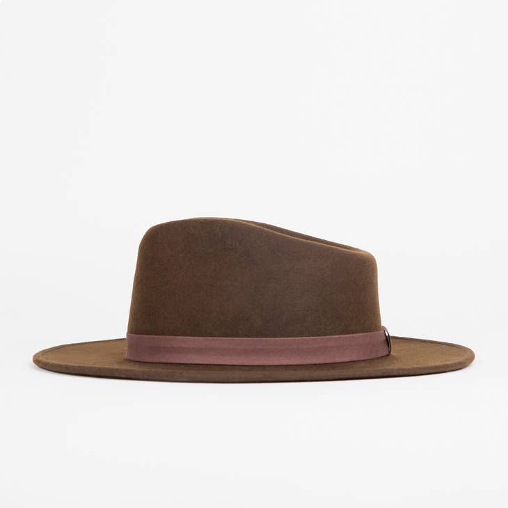 Brown Festival Style Fine Wool Hat - Large | Handcrafted | Andean Wool Felt - Nubian Lane Hat Co.