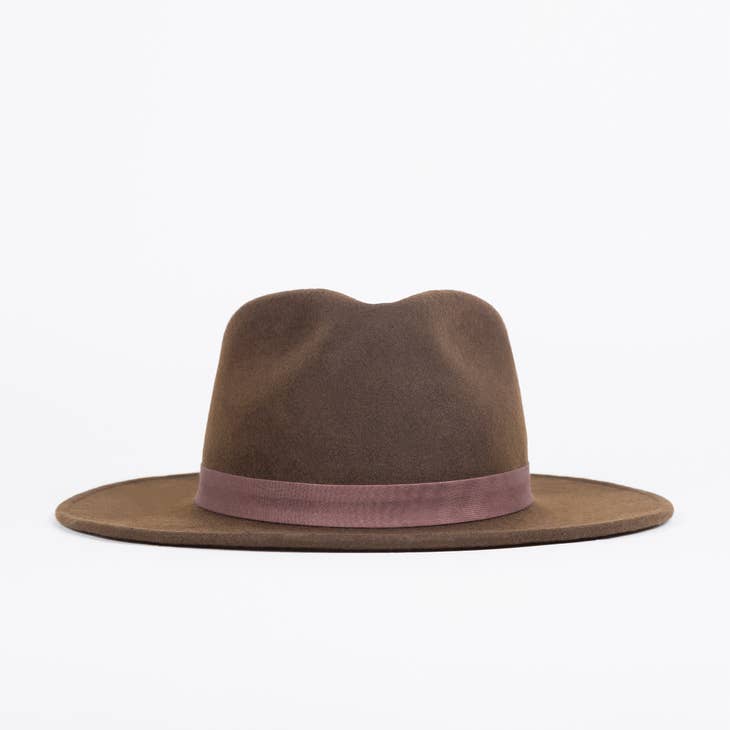 Brown Festival Style Fine Wool Hat - Large | Handcrafted | Andean Wool Felt - Nubian Lane Hat Co.