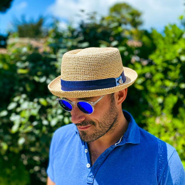 Chapeau Porkpie Raphia Straw Hat - Nubian Lane Hat Co.