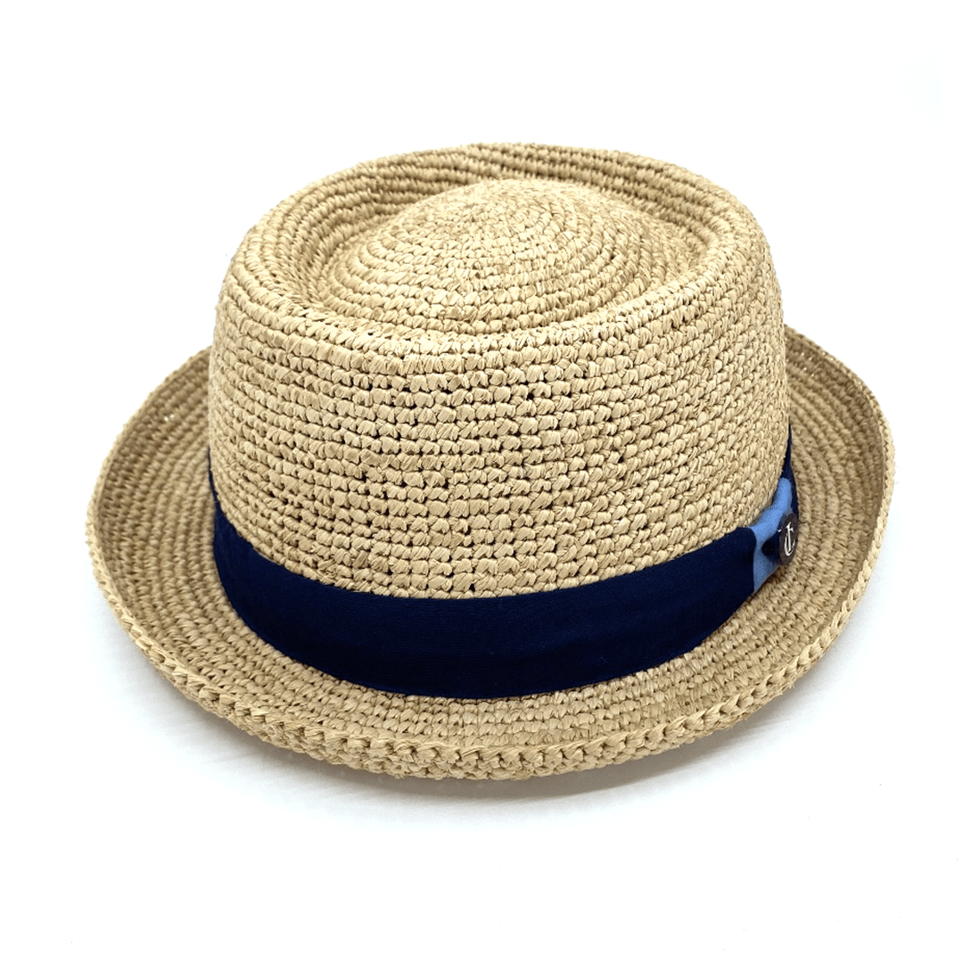 Chapeau Porkpie Raphia Straw Hat - Nubian Lane Hat Co.