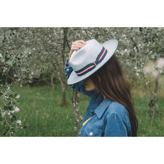 Classic Blue Panama Hat - Unisex - Nubian Lane Hat Co.