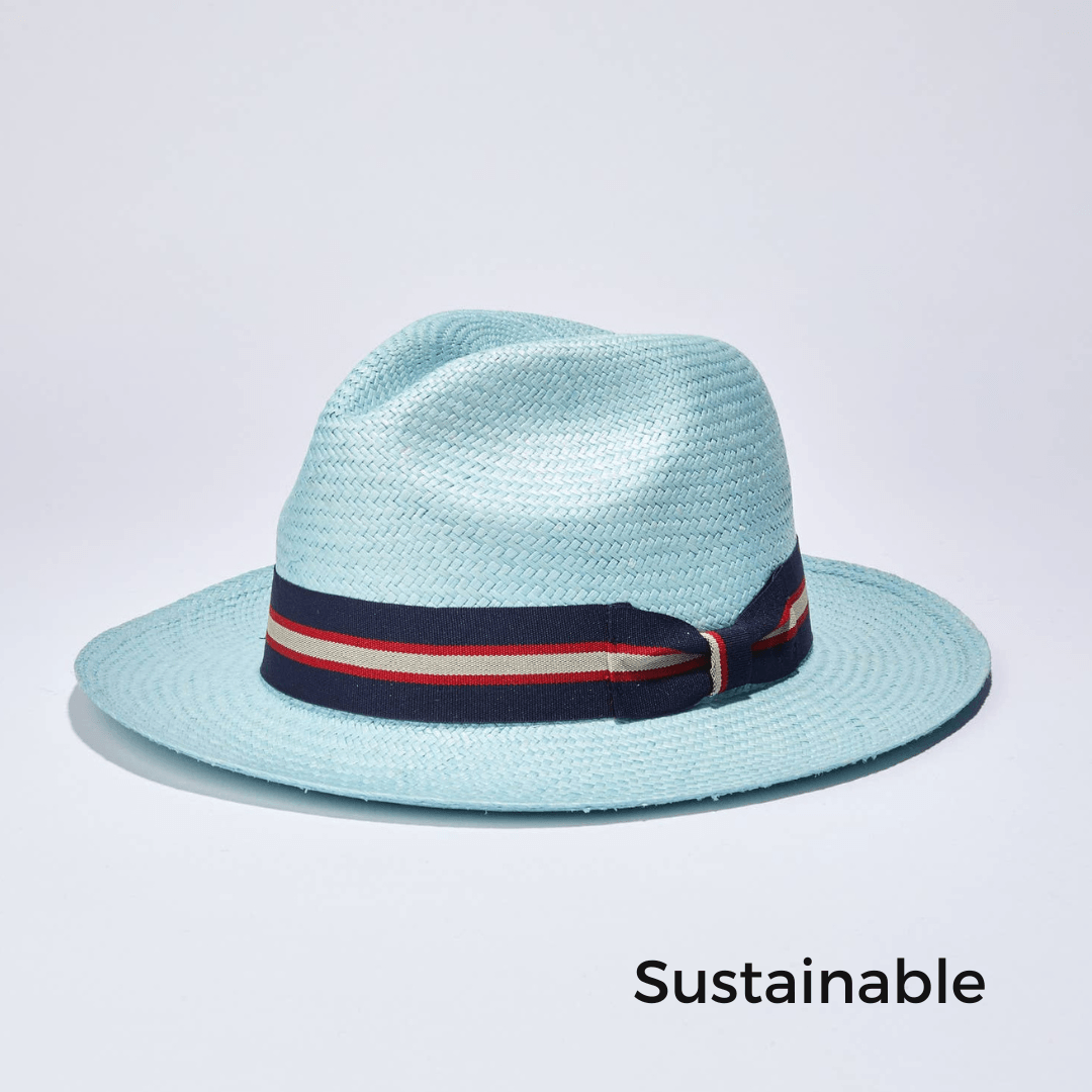 Classic Blue Panama Hat - Unisex - Nubian Lane Hat Co.