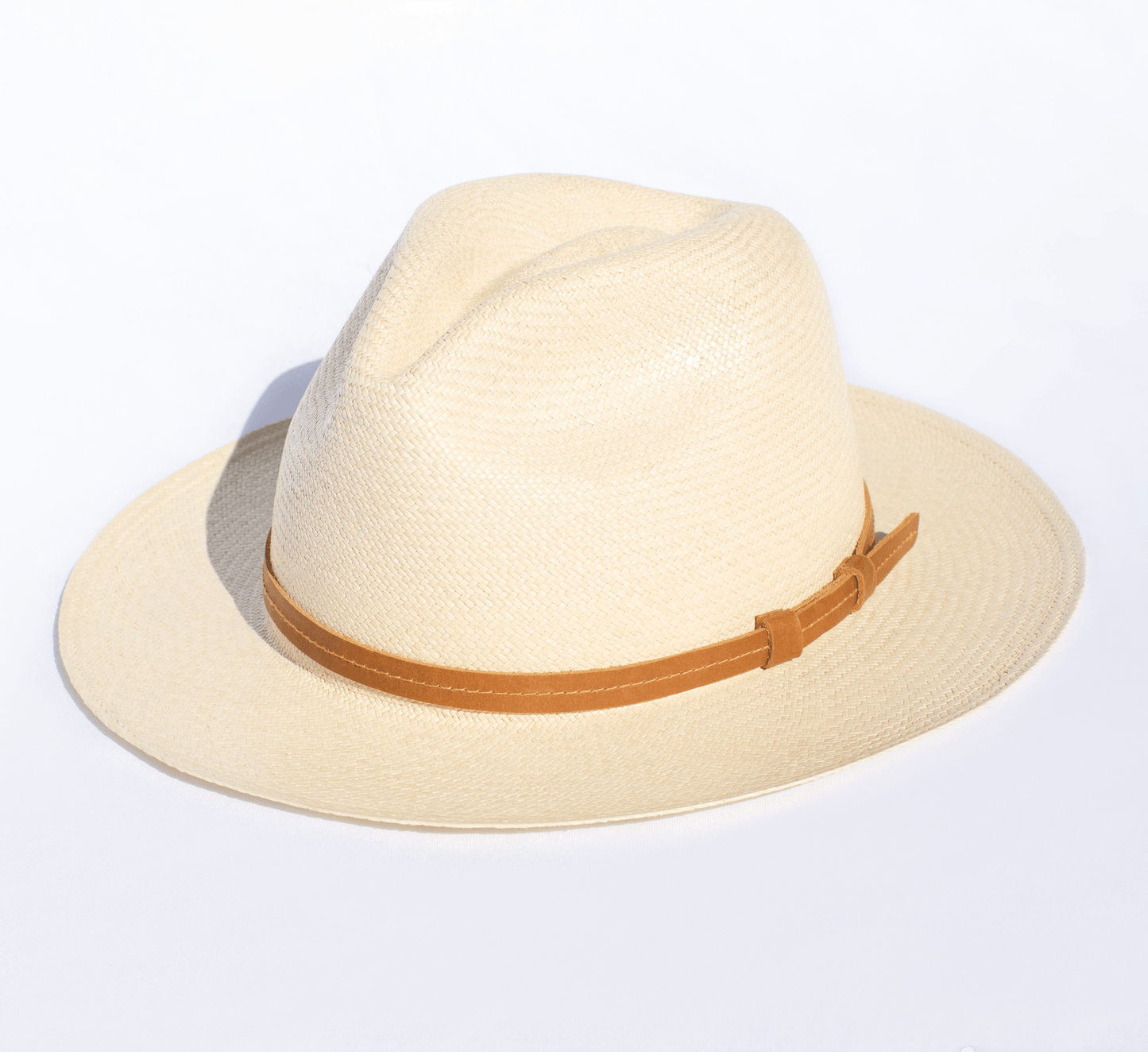 Classic Natural Panama Hat | Leather Headband - Unisex - Nubian Lane Hat Co.