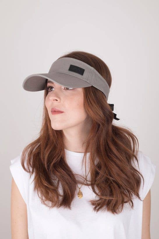 Dove Grey Tie Visor - Nubian Lane Hat Co.