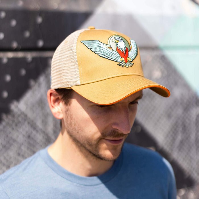 Eagle Trucker Hat | Brush - Nubian Lane Hat Co.