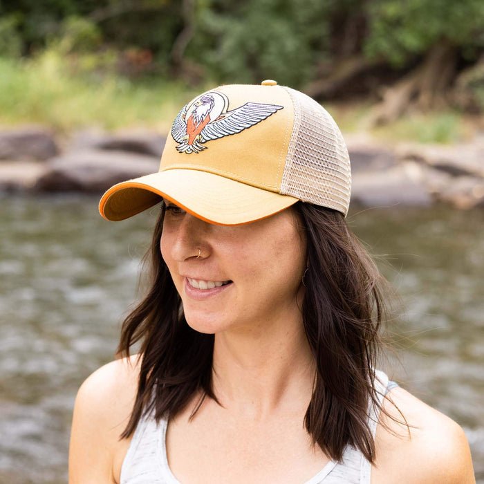 Eagle Trucker Hat | Brush - Nubian Lane Hat Co.