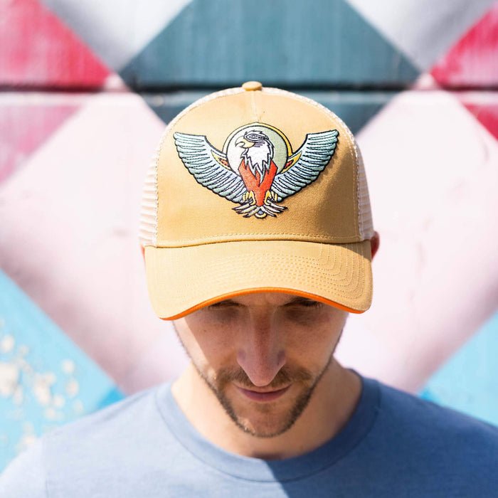 Eagle Trucker Hat | Brush - Nubian Lane Hat Co.