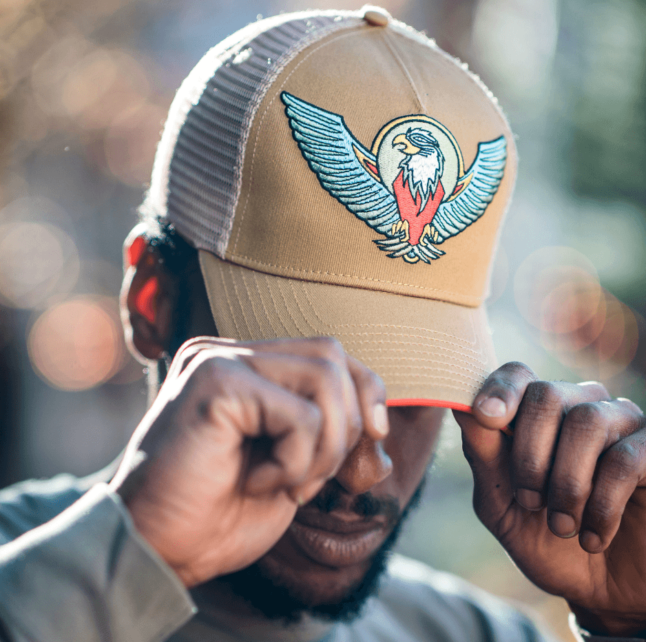 Eagle Trucker Hat | Brush - Nubian Lane Hat Co.