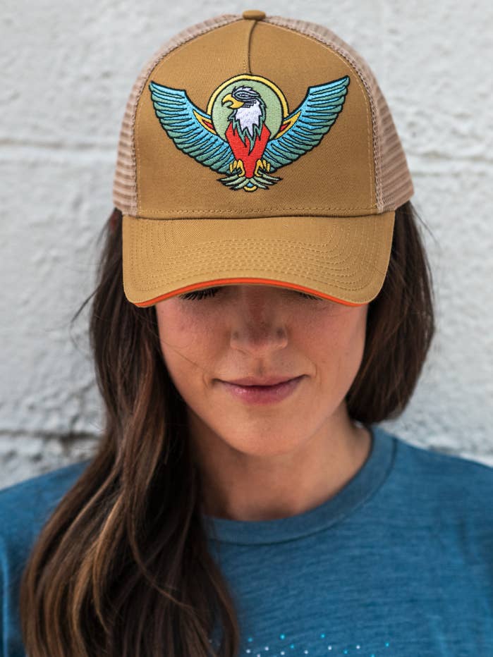 Eagle Trucker Hat | Brush - Nubian Lane Hat Co.