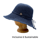 Frida Straw Hat - Blue Lake - Nubian Lane Hat Co.