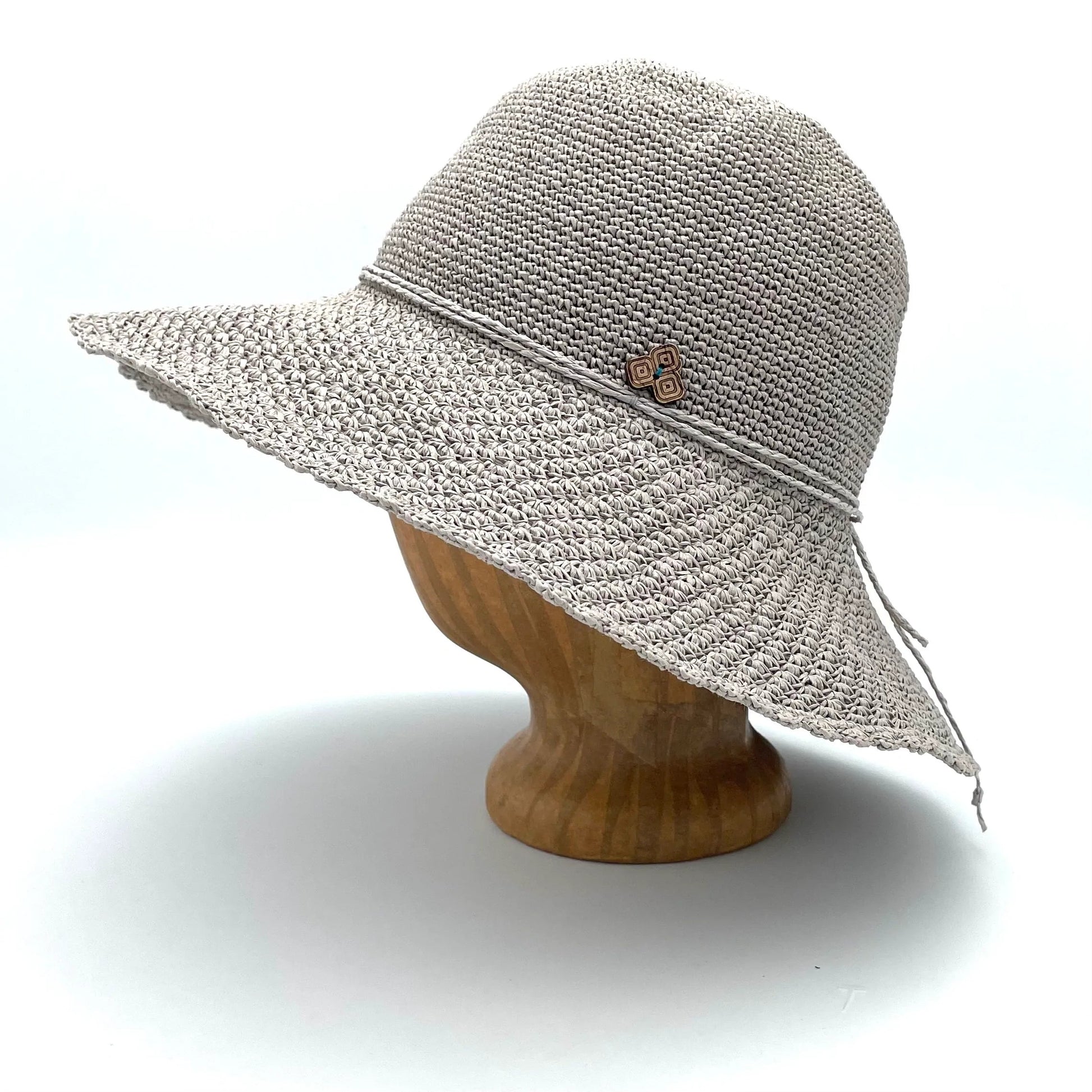 Frida Straw Hat - Pewter - Nubian Lane Hat Co.