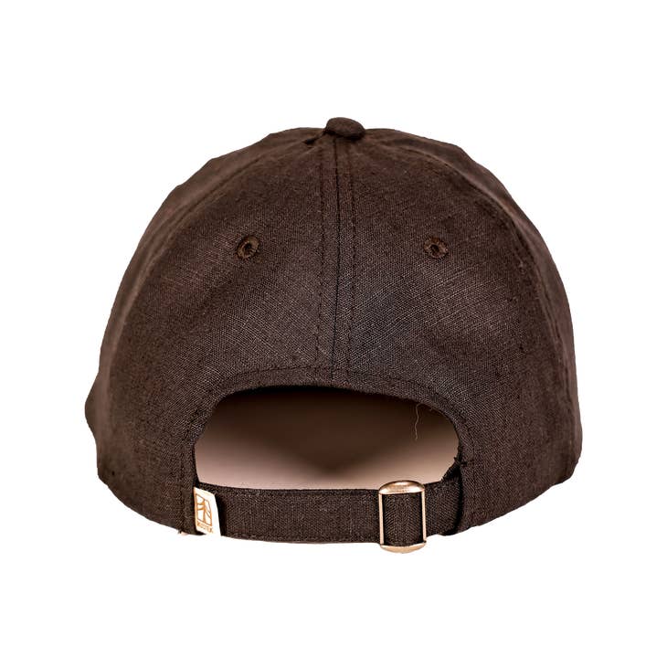 Good Times Plastic Free Strapback | Black | Hemp - Nubian Lane Hat Co.