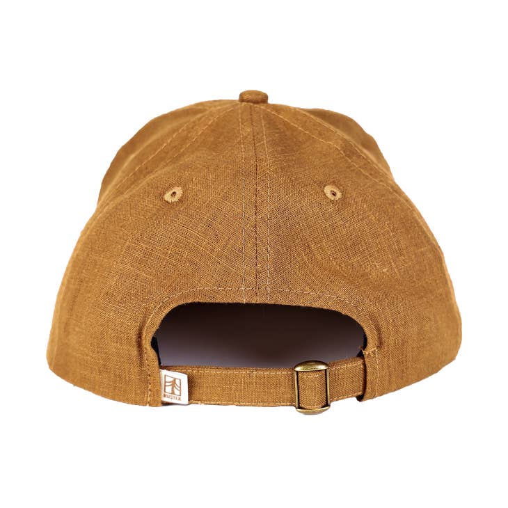 Good Times Plastic Free Strapback | Brown | Hemp - Nubian Lane Hat Co.